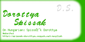 dorottya spissak business card
